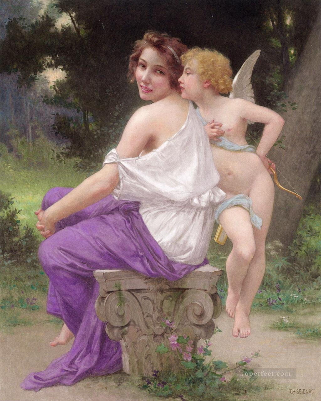 Cupido y Psique Guillaume Seignac Pintura al óleo
